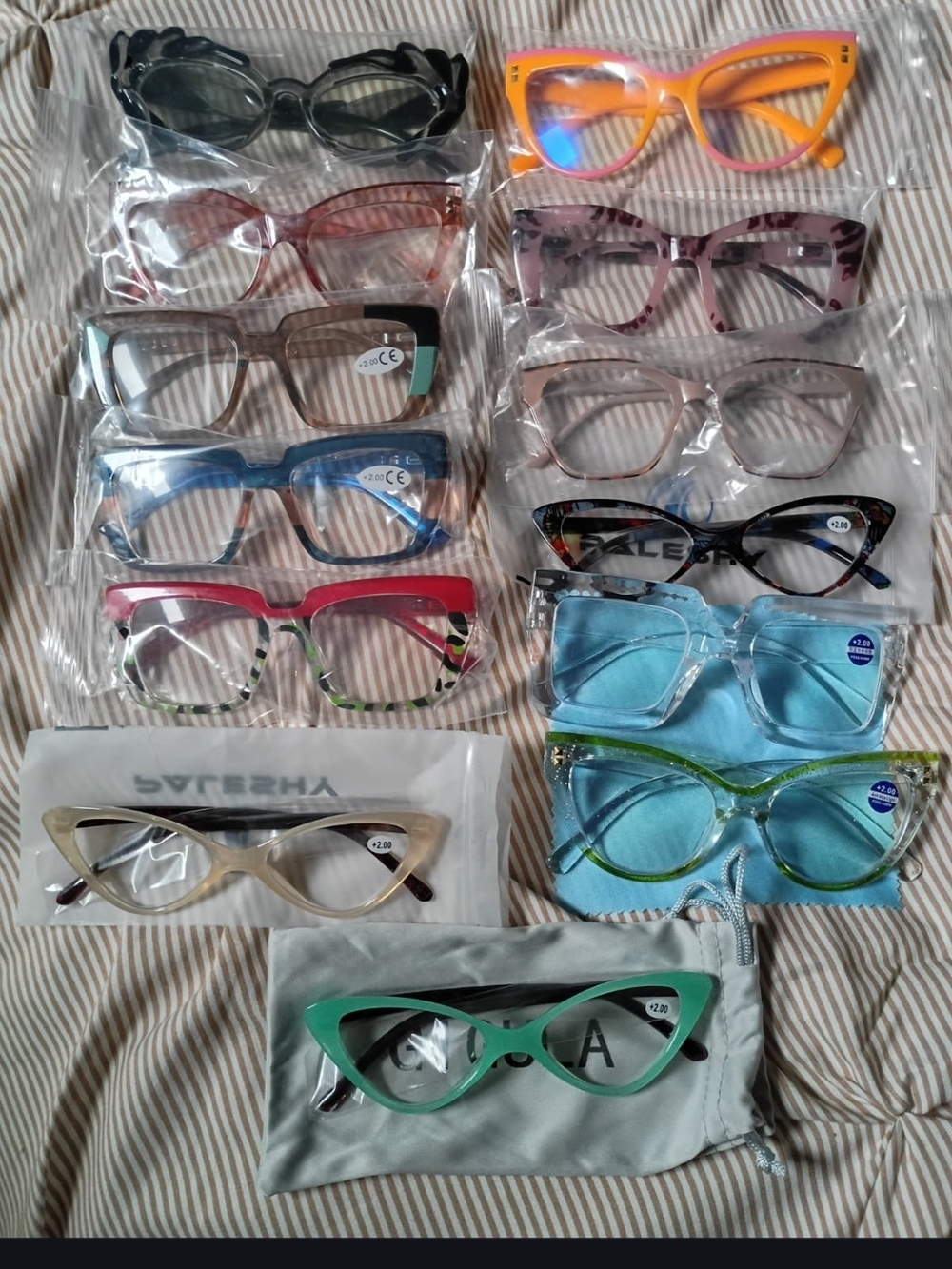Assorted Cat-Eye & Square Reading Glasses - Multi Color Set
